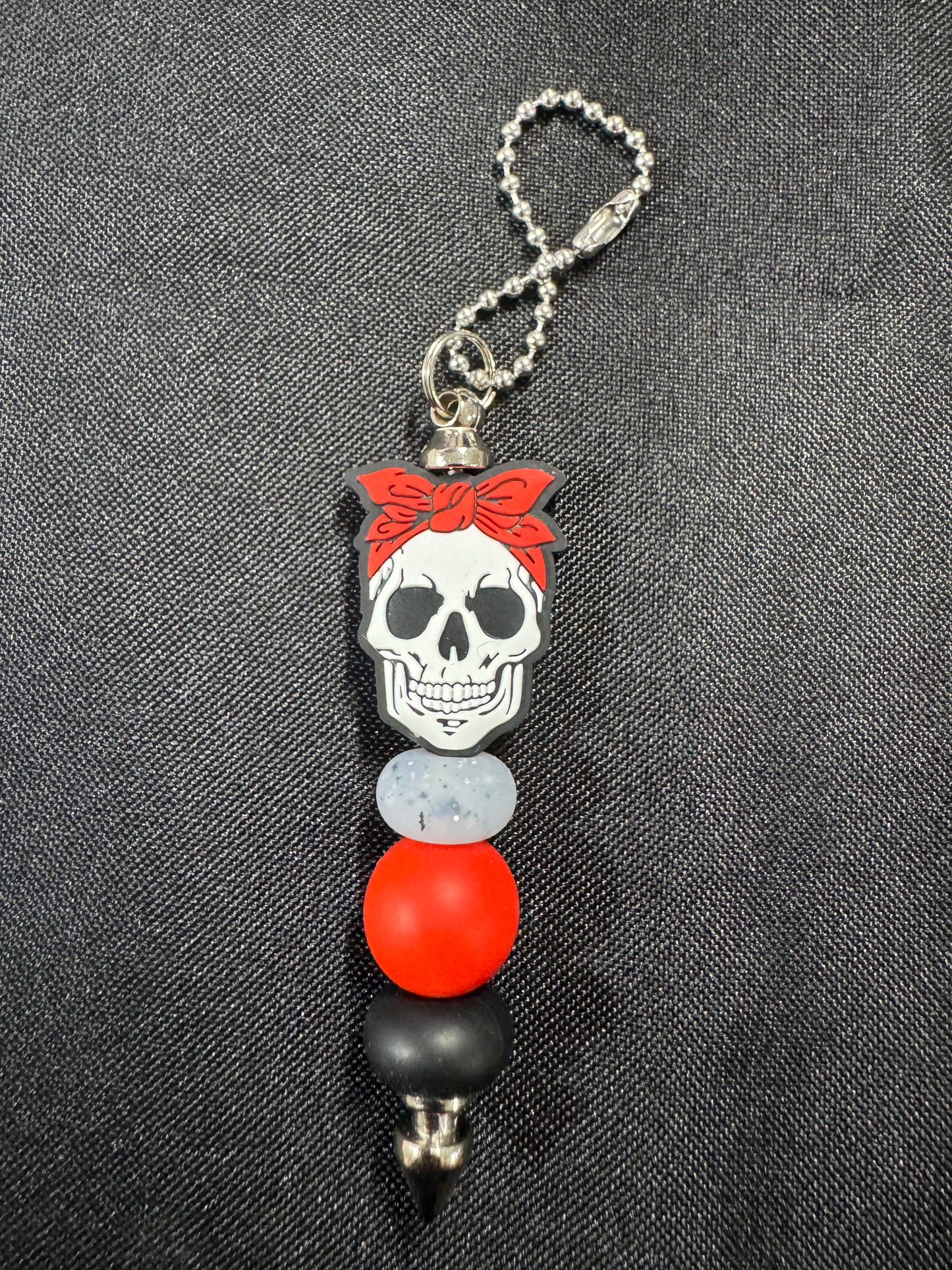 Red Skull cup charm