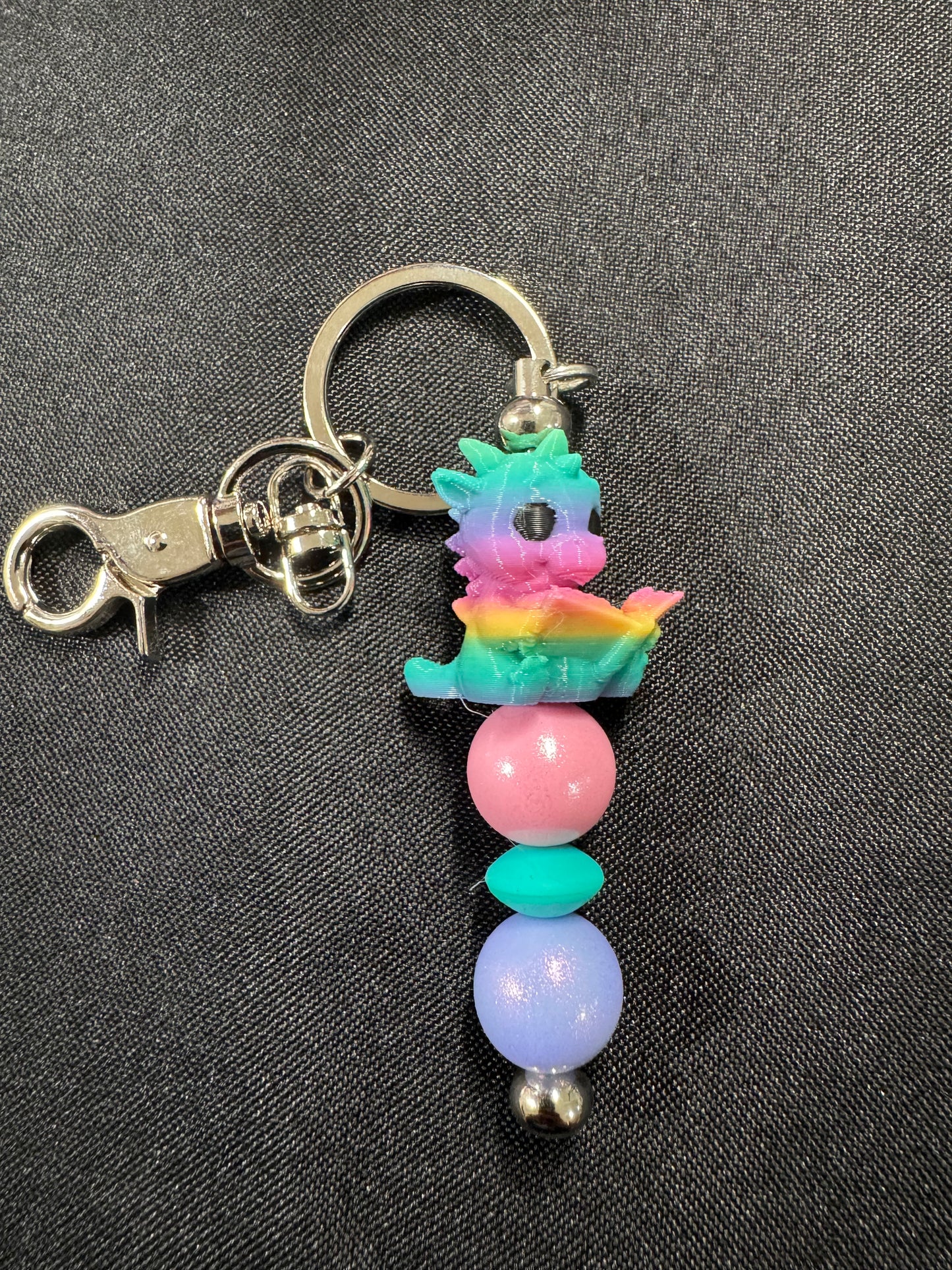 Reading Dragon keychain