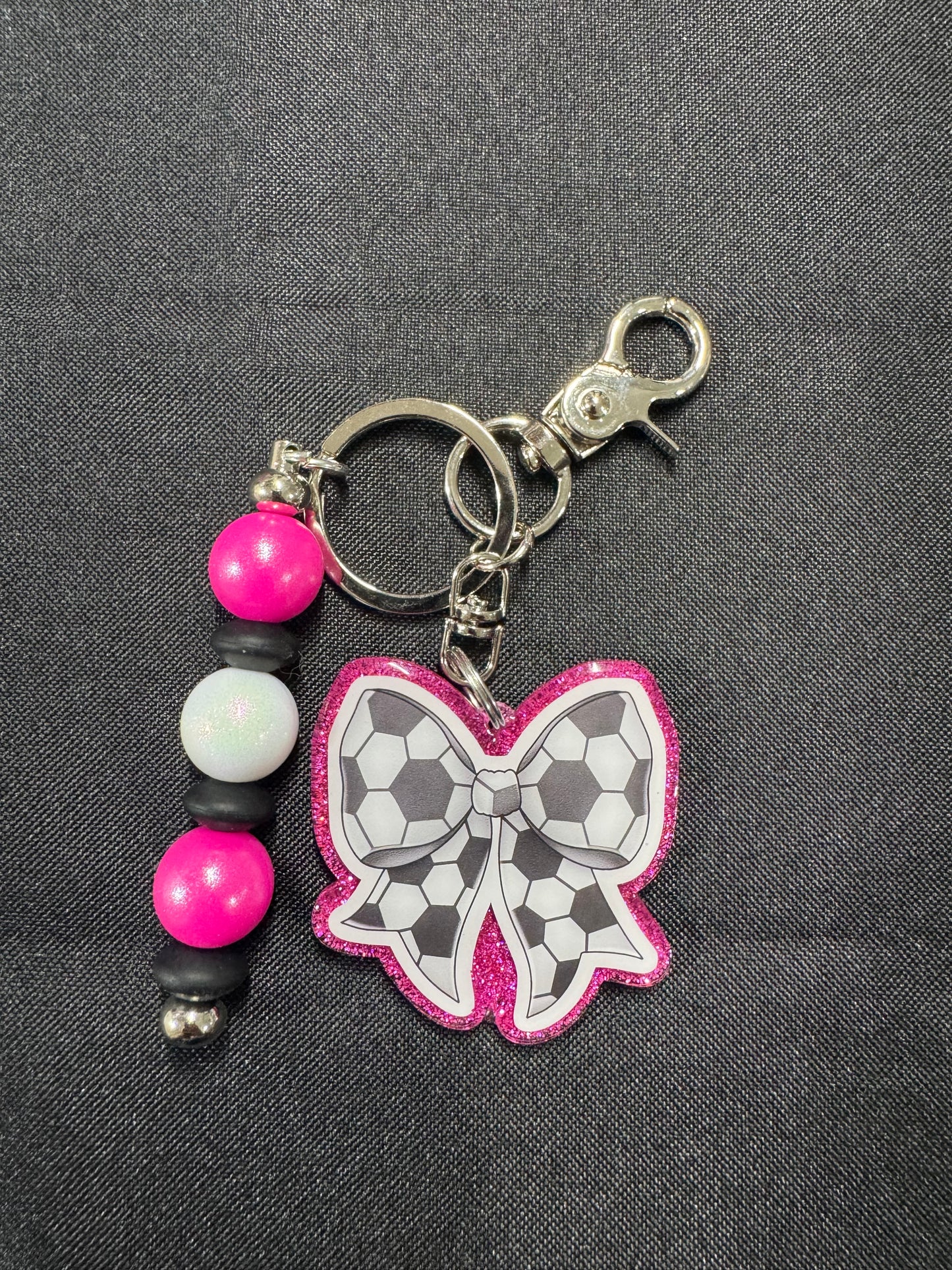 Soccer Bow keychain