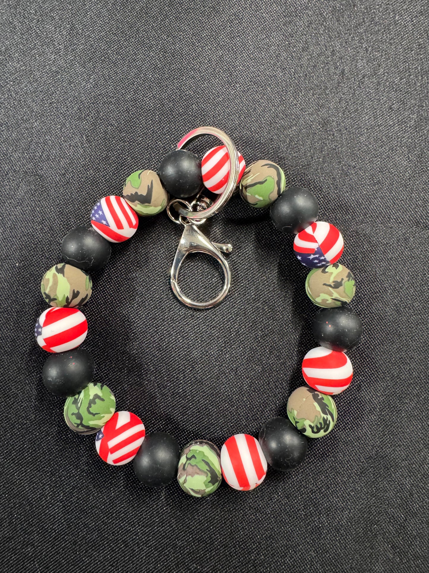 Camo/Flag wristlet