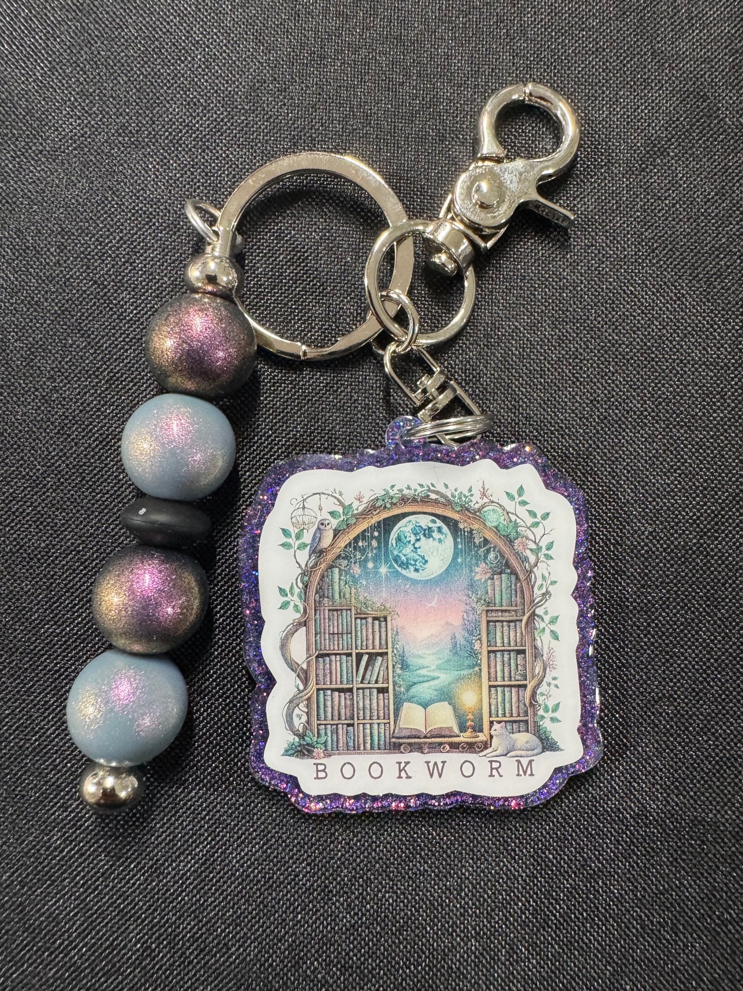 Bookworm keychain