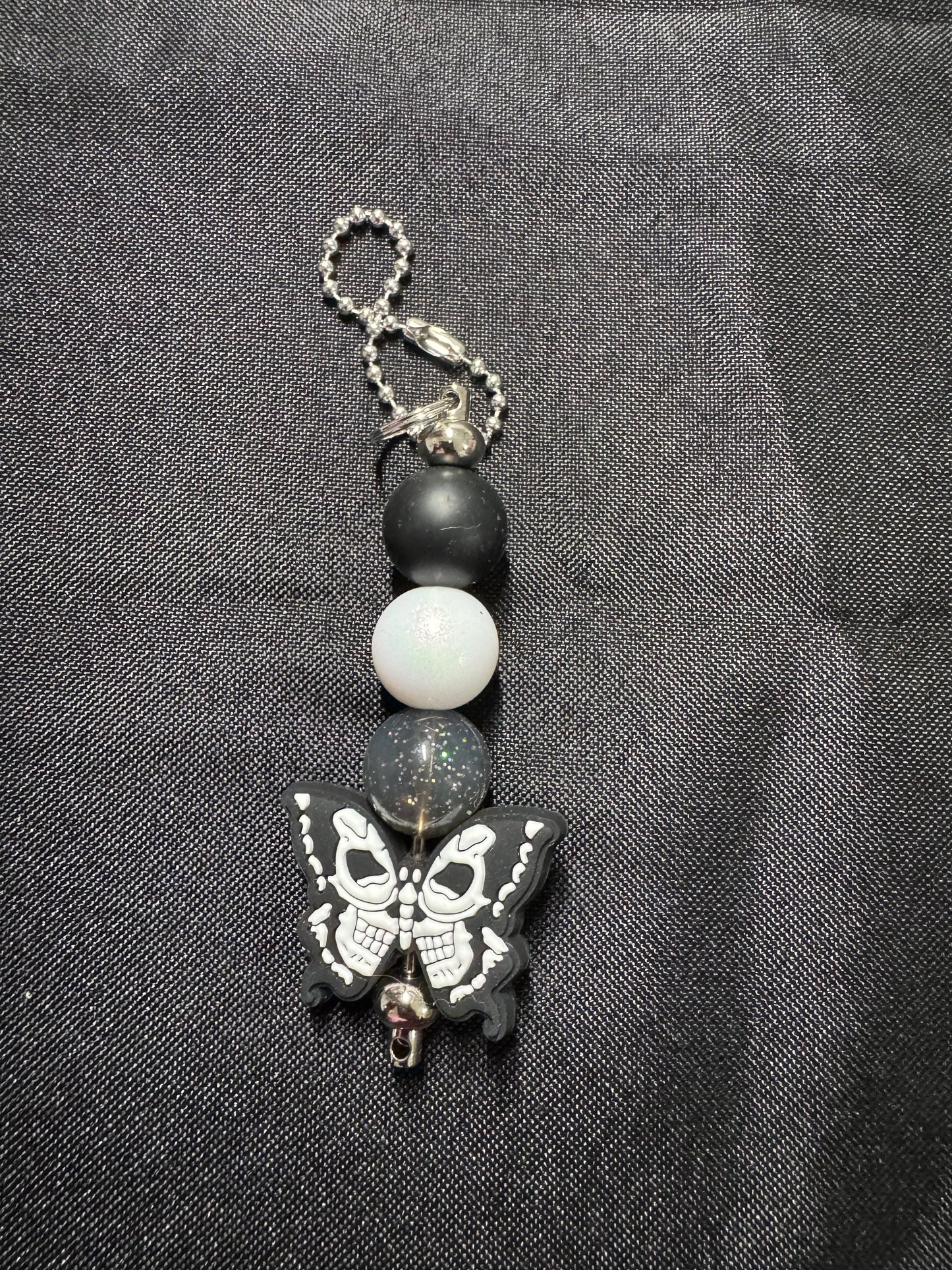 Butterfly Skull Cup Charm