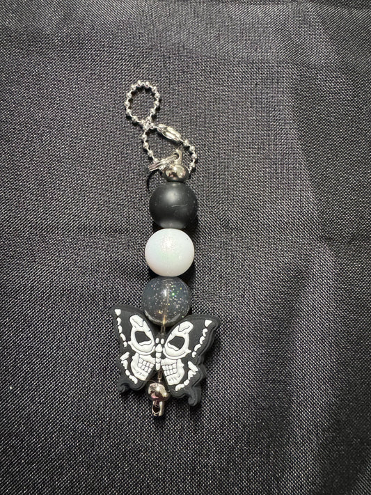 Butterfly Skull Cup Charm