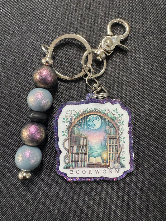 Bookworm keychain