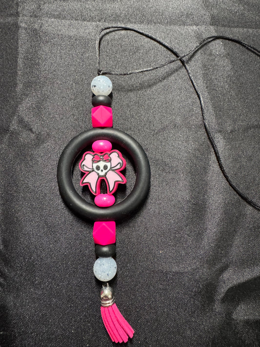 Skull Rearview Mirror Charm